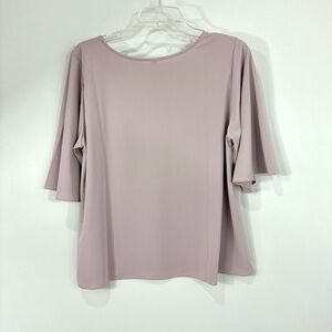 Uniqlo Women's Scoop Neck Flutter Sleeve Top - Pale Lavender
